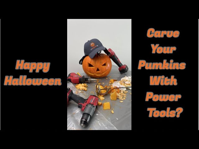 Carve A Pumpkin With Power Tools #shorts