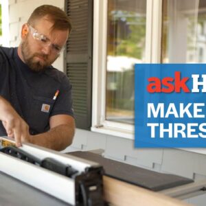 How to Make an Exterior Door Threshold | Ask This Old House
